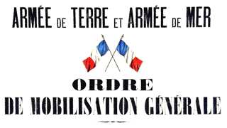 Haut de l'affiche de la Mobilisation Générale